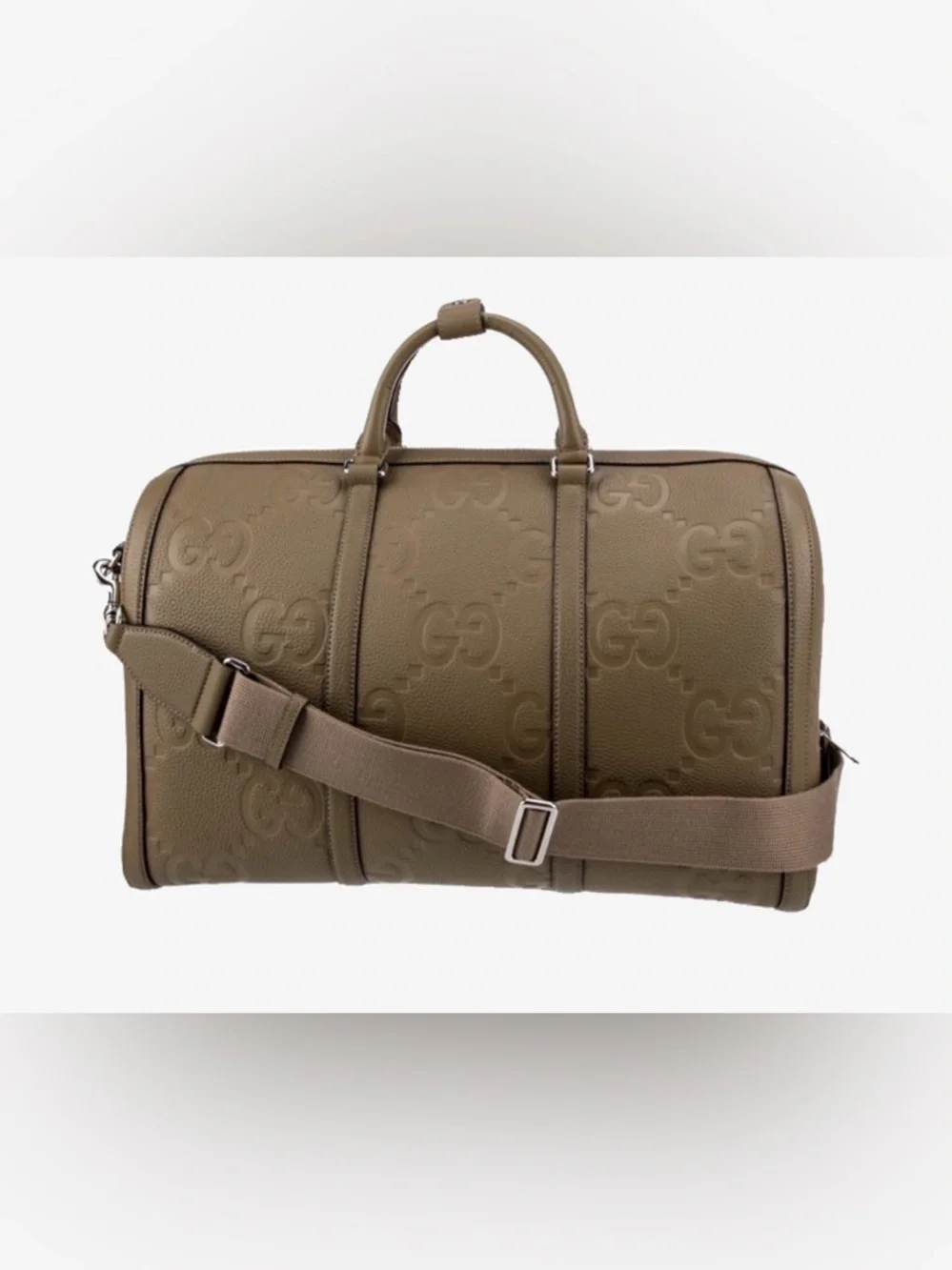 GUCCI Jumbo GG Taupe Duffle Bag - Picture 1 of 7